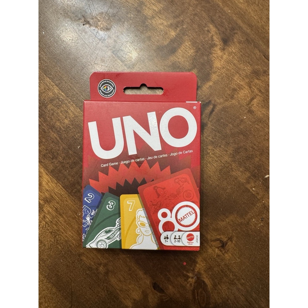 UNO  80th Ruby Red Card Game for Kids, Adults & Family Nights, Game Nights, T...